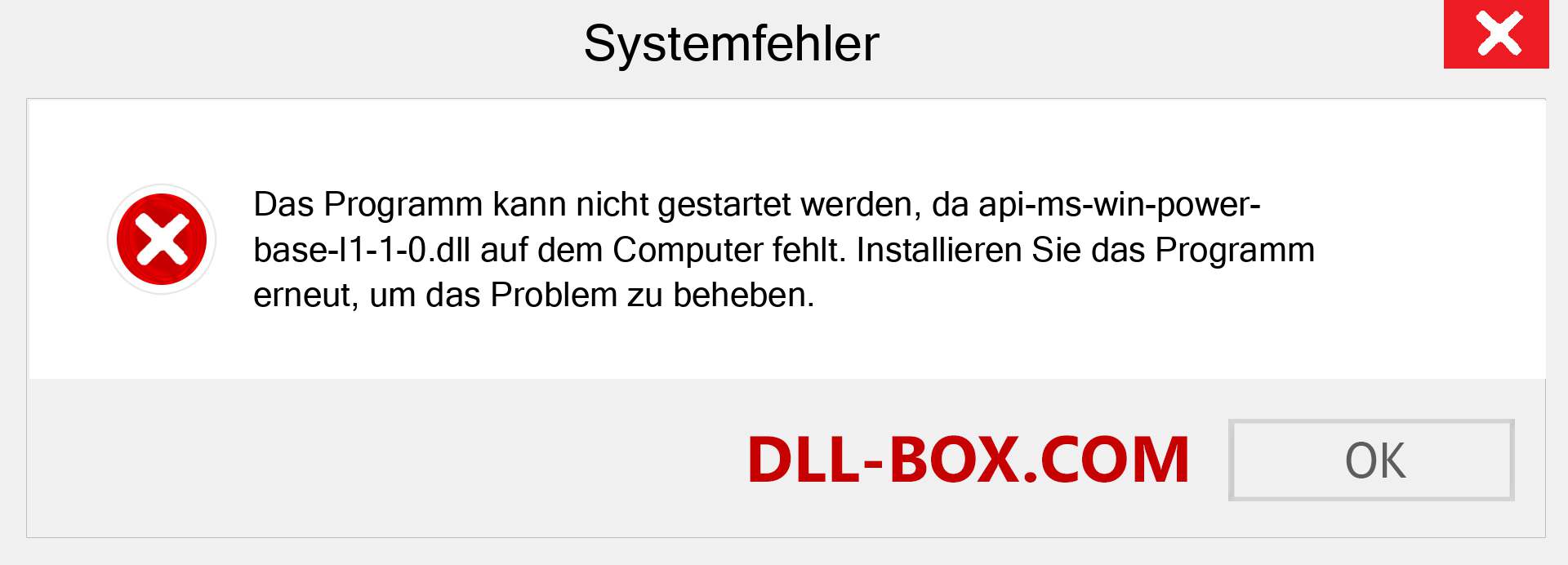 api-ms-win-power-base-l1-1-0.dll-Datei fehlt?. Download für Windows 7, 8, 10 - Fix api-ms-win-power-base-l1-1-0 dll Missing Error unter Windows, Fotos, Bildern