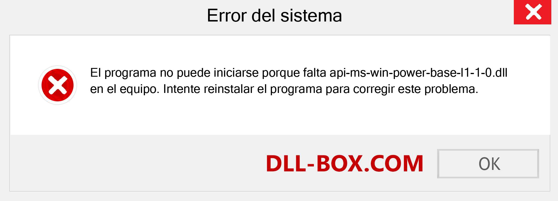 ¿Falta el archivo api-ms-win-power-base-l1-1-0.dll ?. Descargar para Windows 7, 8, 10 - Corregir api-ms-win-power-base-l1-1-0 dll Missing Error en Windows, fotos, imágenes